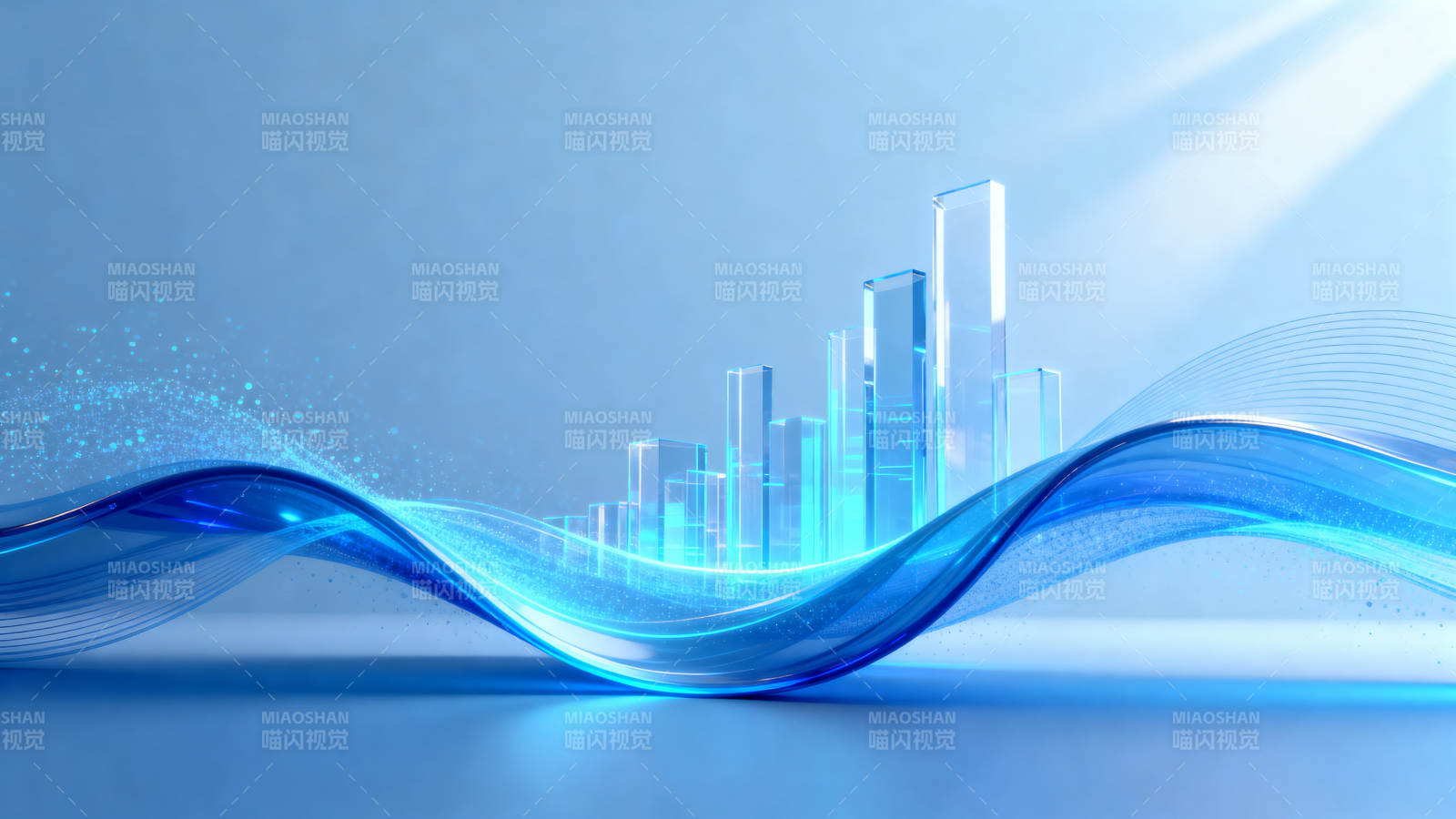 科技城市抽象波浪背景图片