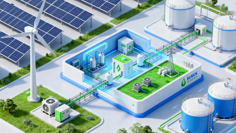 绿色能源工厂示意图图片