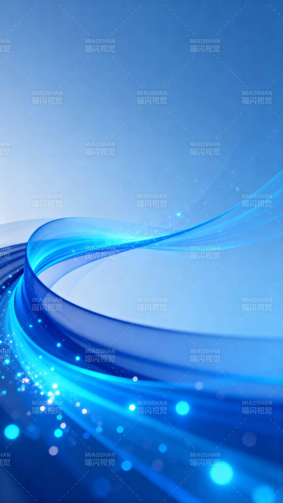 蓝色光带抽象背景图片