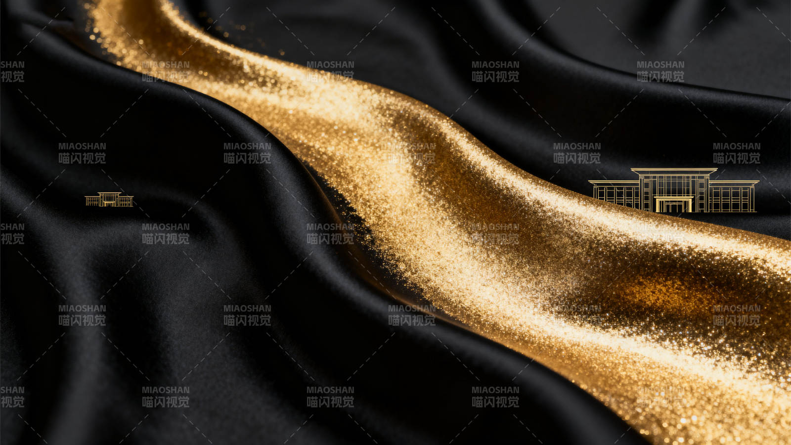 黑金质感建筑线条图片