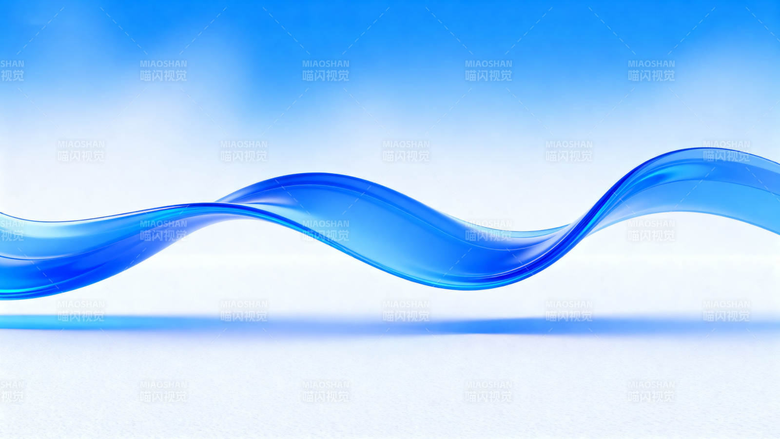 蓝色波浪抽象背景图片