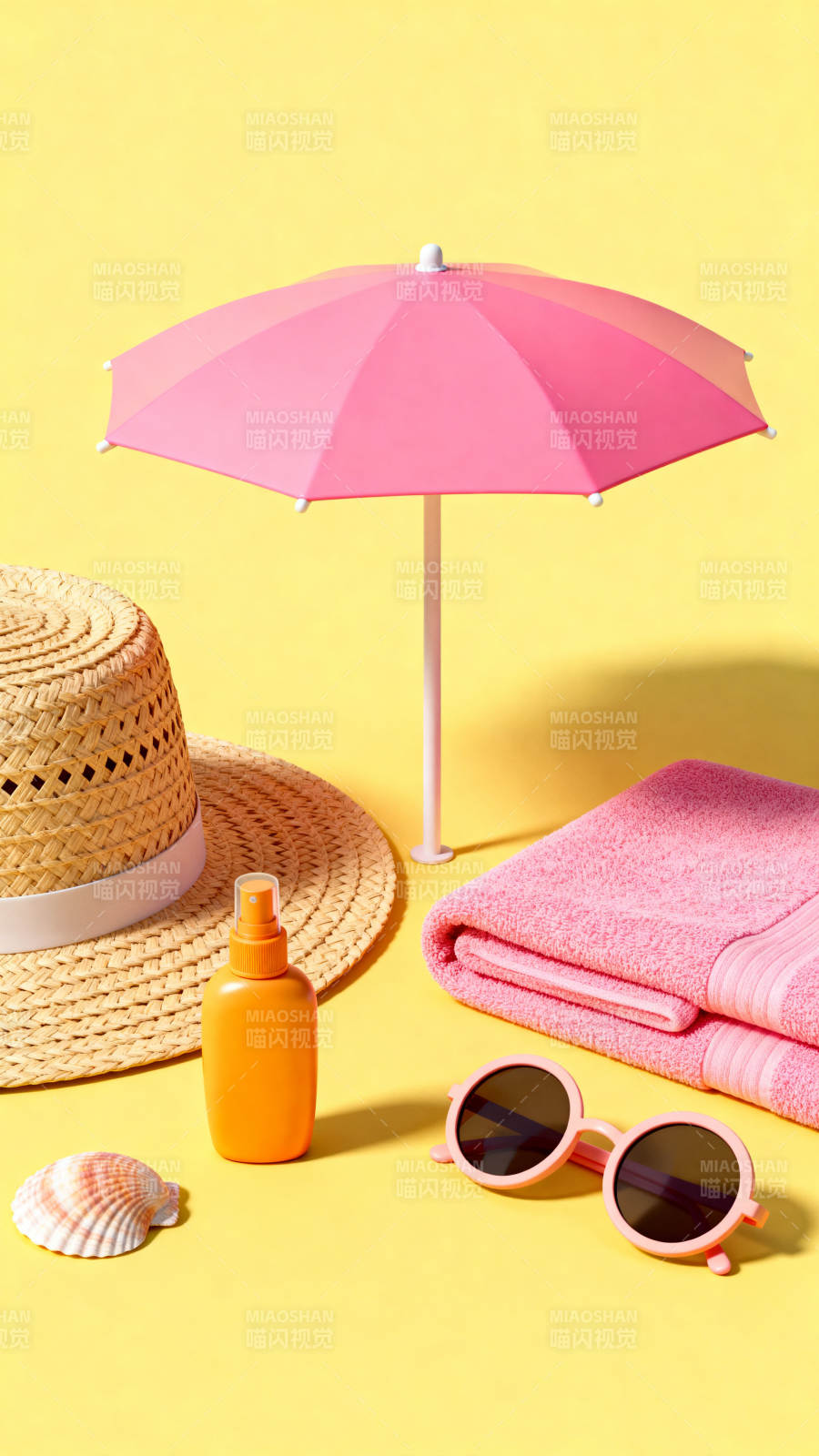 夏日海滩度假必备物品图片