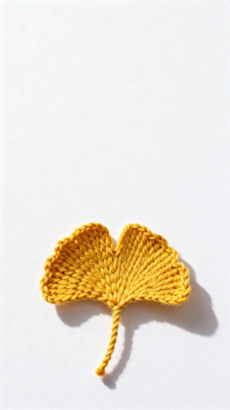 手工编织银杏叶图案图片