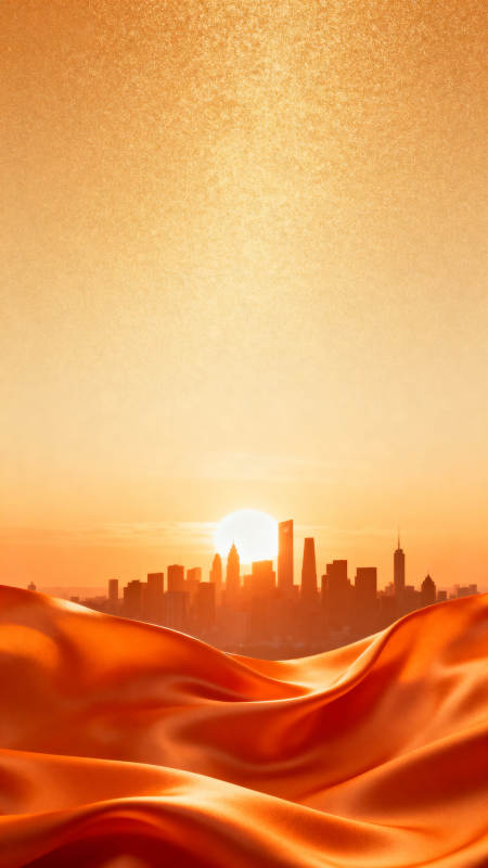 城市日出金色背景图片