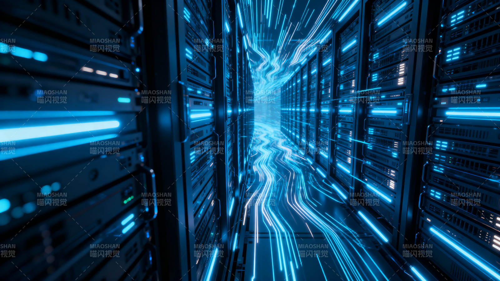 数据中心服务器机房内部图片