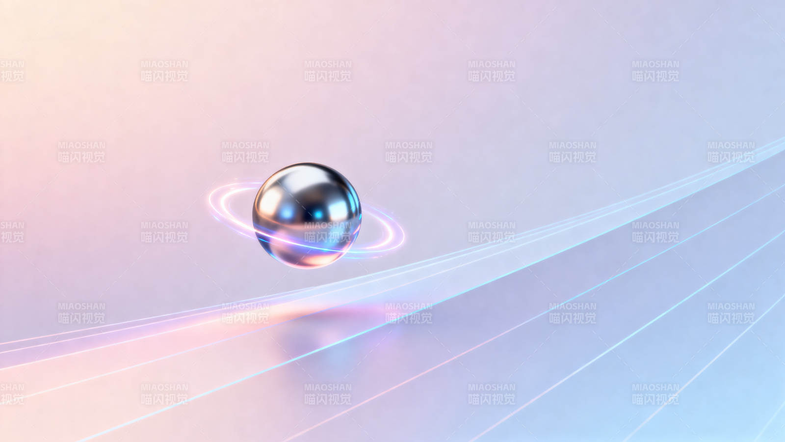 金属球悬浮科技感背景图片