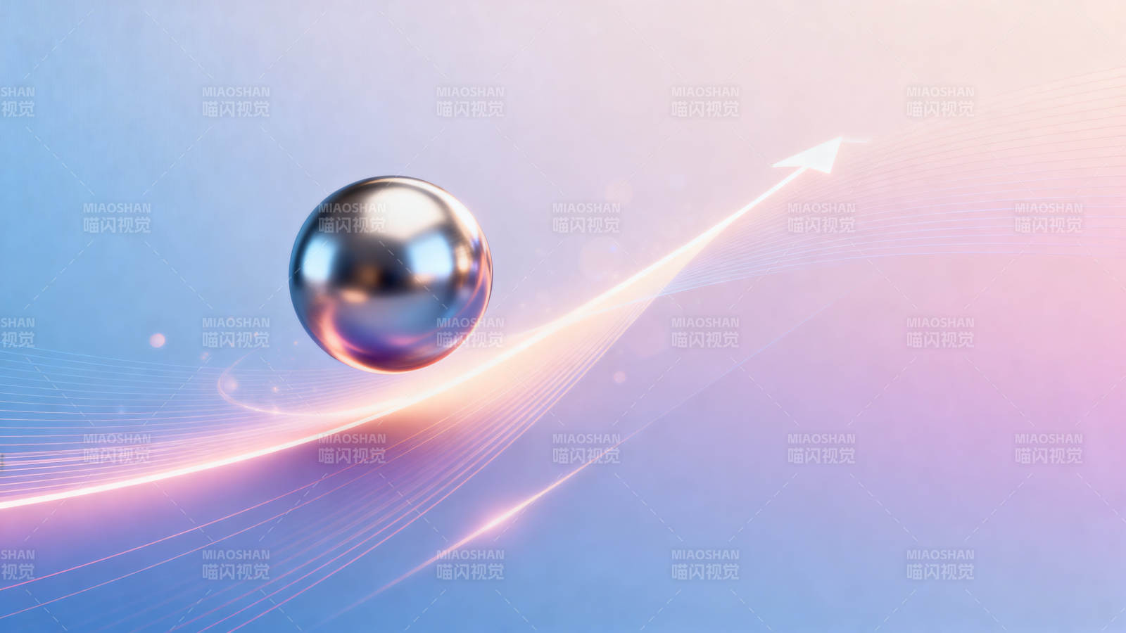 金属球与上升曲线图片