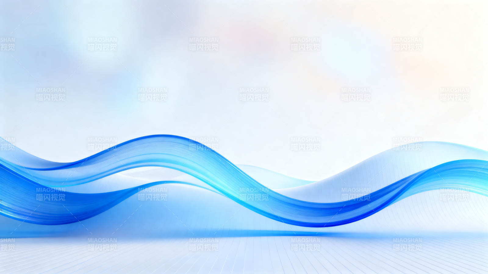 蓝色波浪抽象背景图片