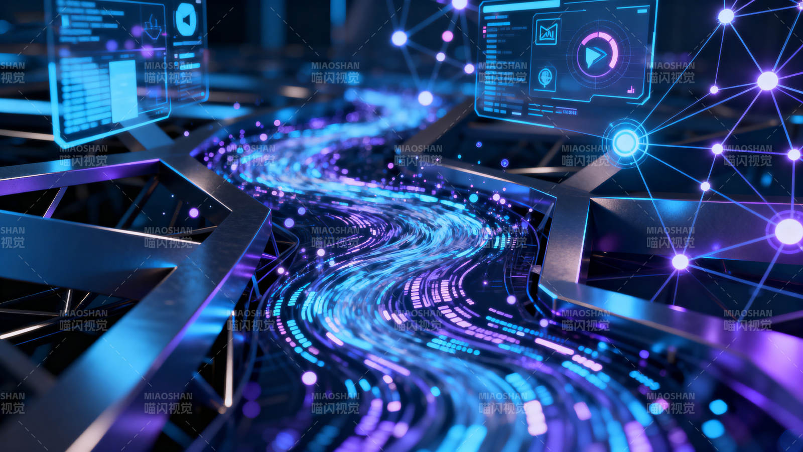 数据流可视化科技场景图片