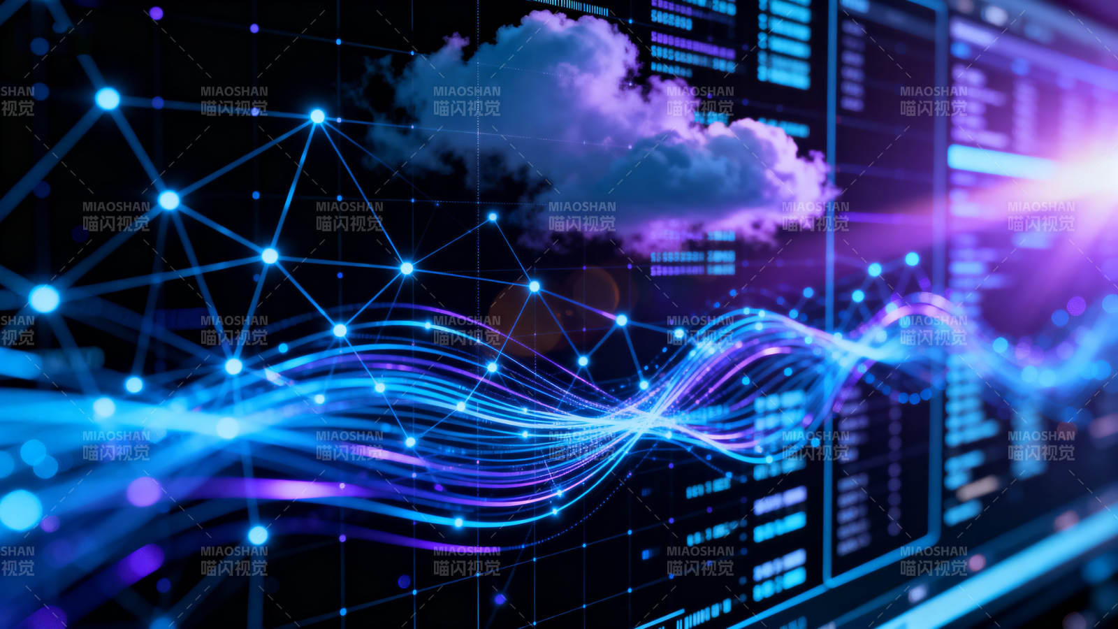 云计算数据网络科技背景图片