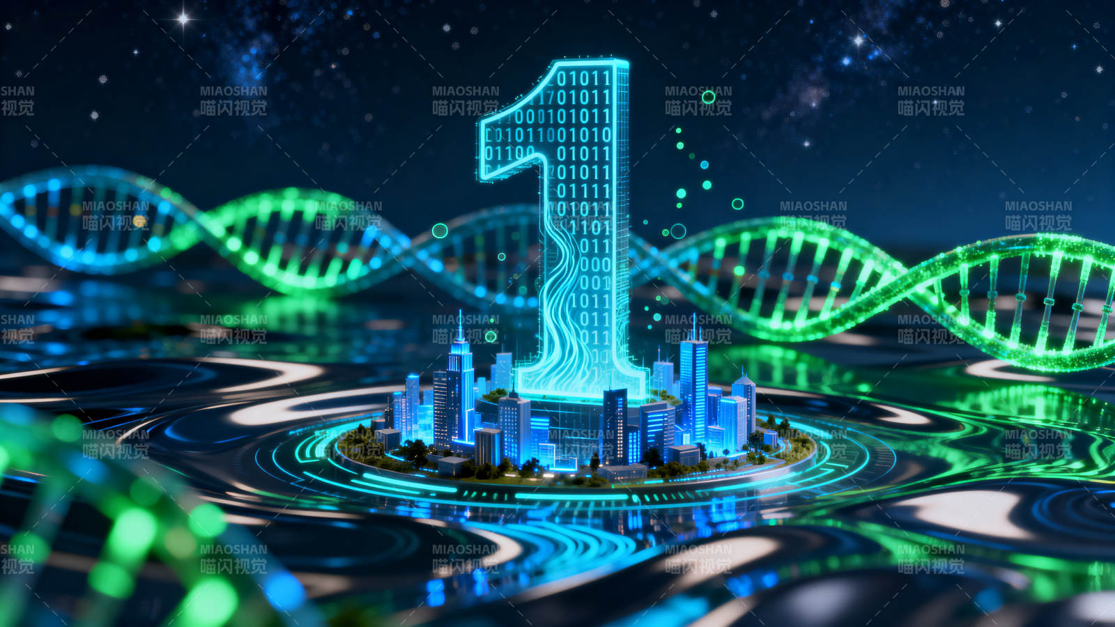 数字科技与城市未来图片