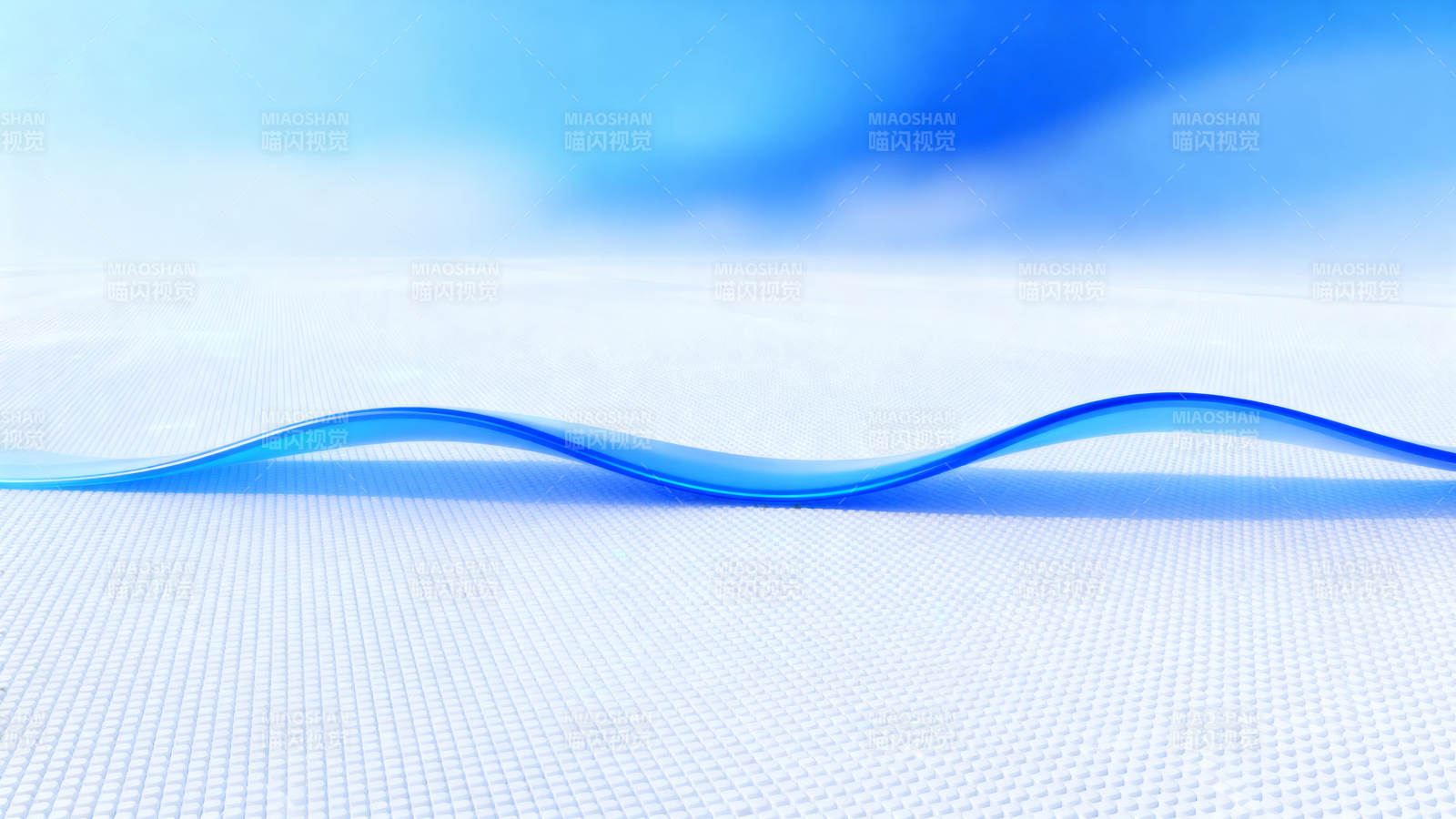 蓝色波浪抽象背景图片