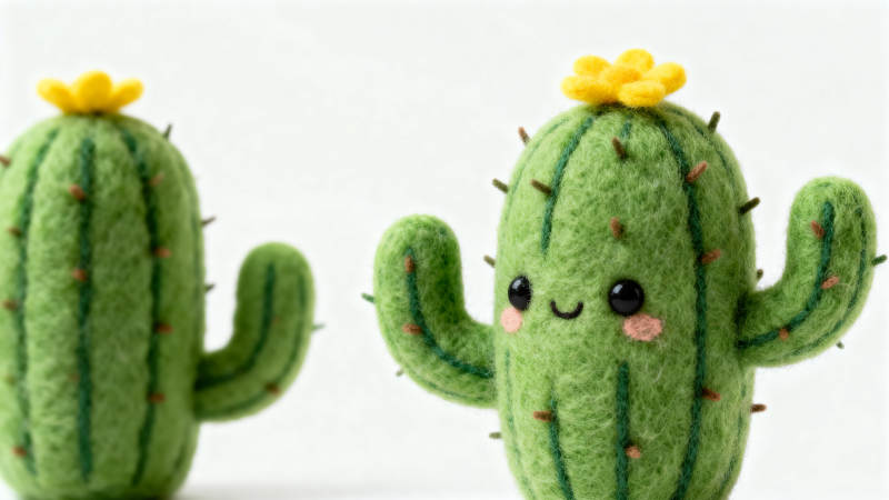 可爱仙人掌玩偶摆件图片
