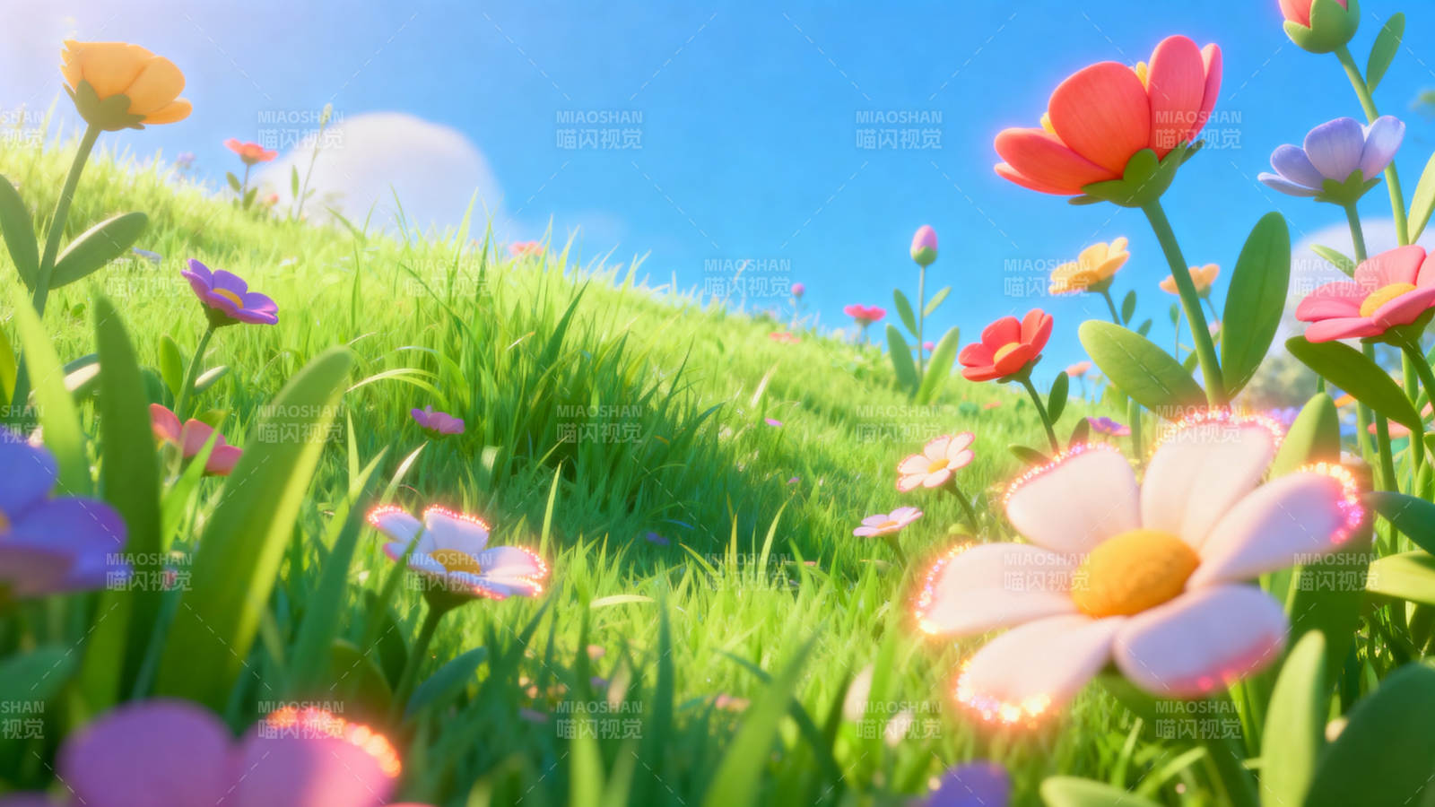 阳光花田春日美景图片