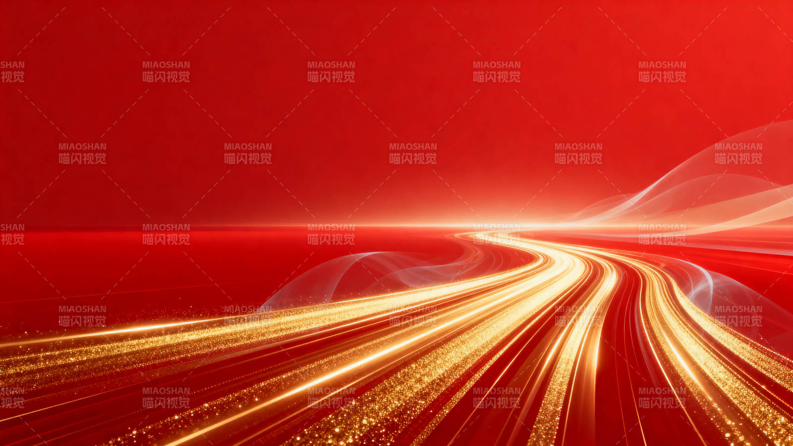 红色背景金色光束抽象背景图片