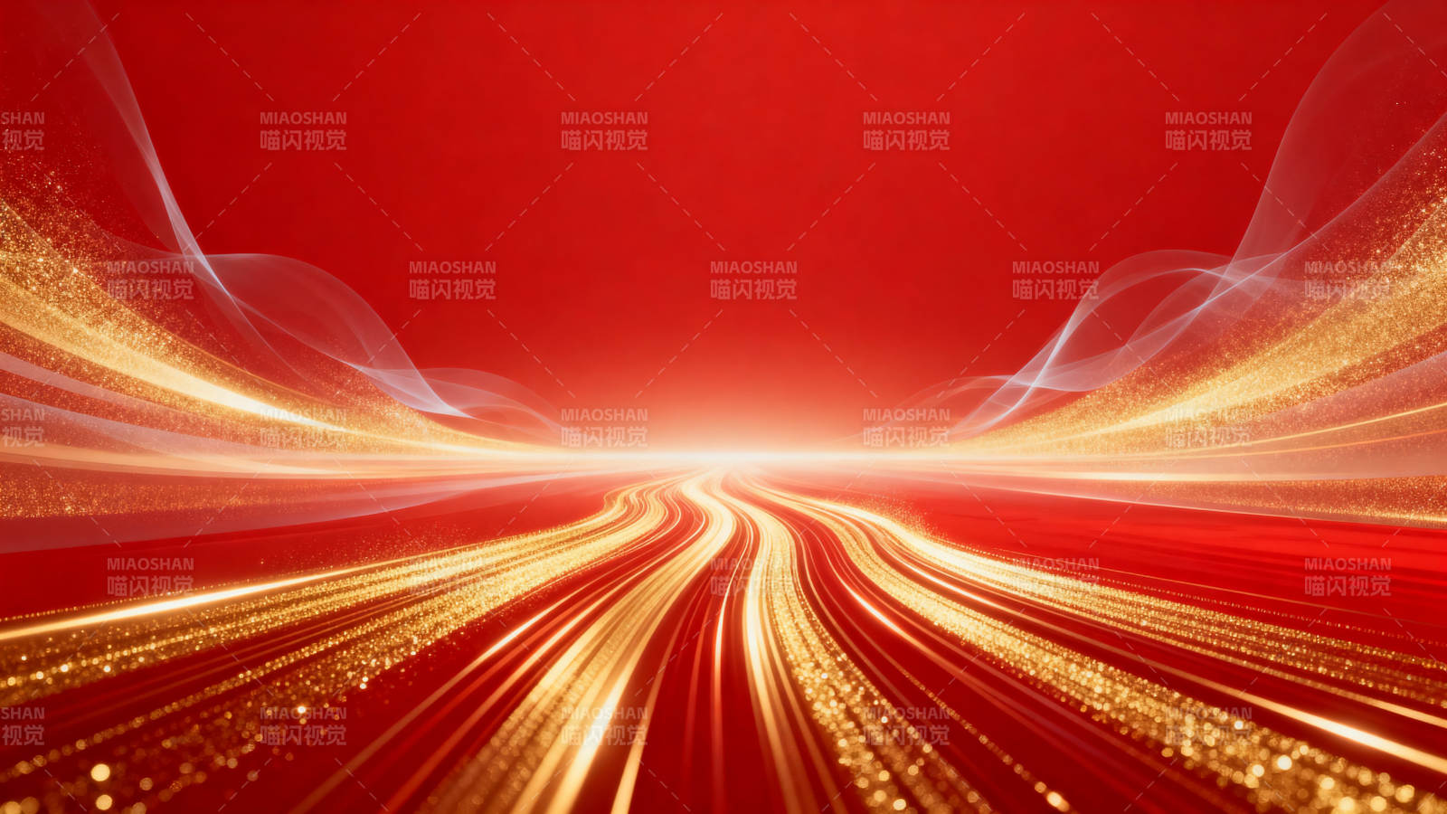 红色背景金色光束抽象背景图片