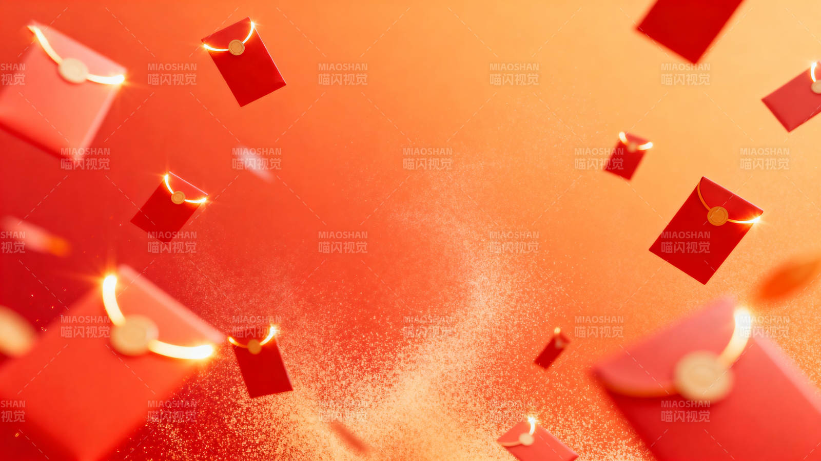 红色红包喜庆背景图片