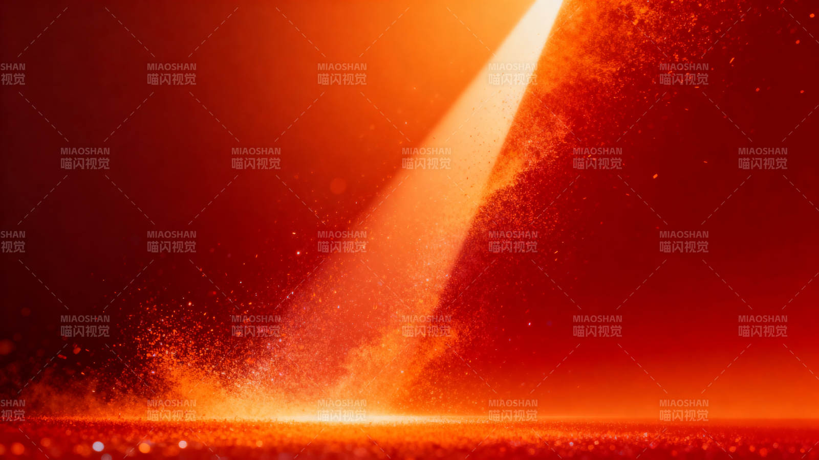 红色光束与粒子效果图片