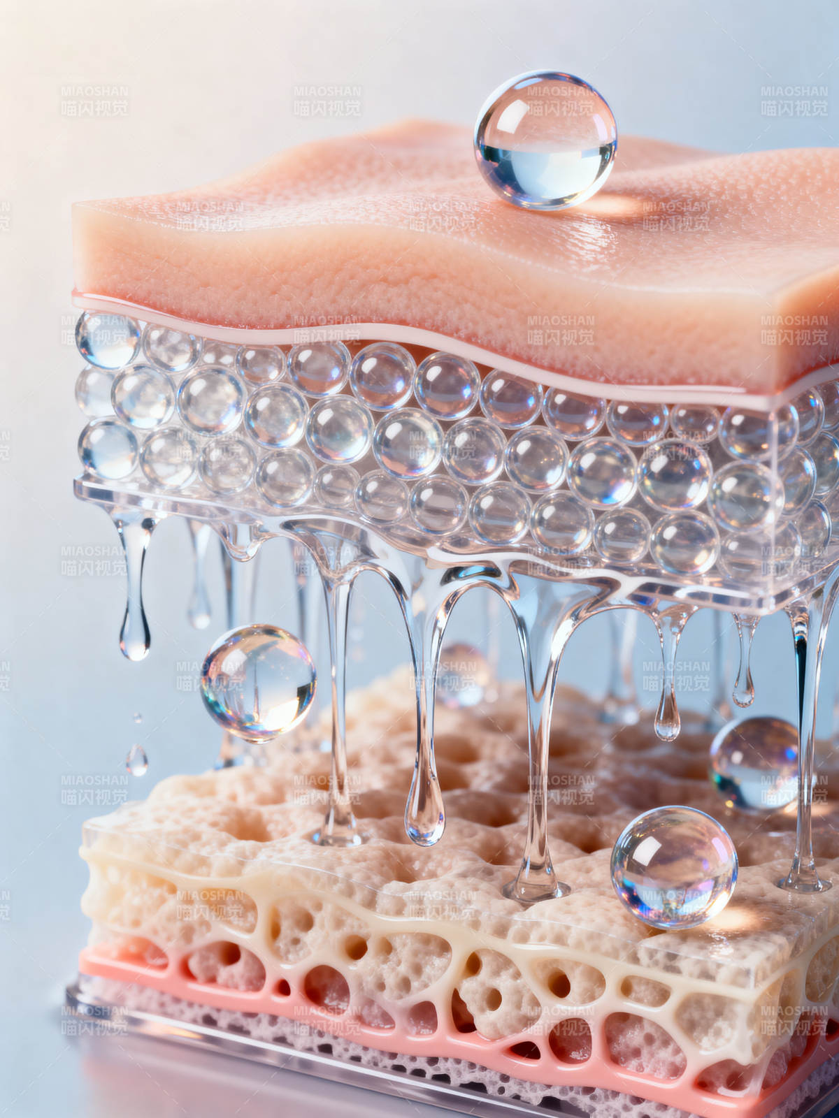 皮肤结构保湿示意图图片