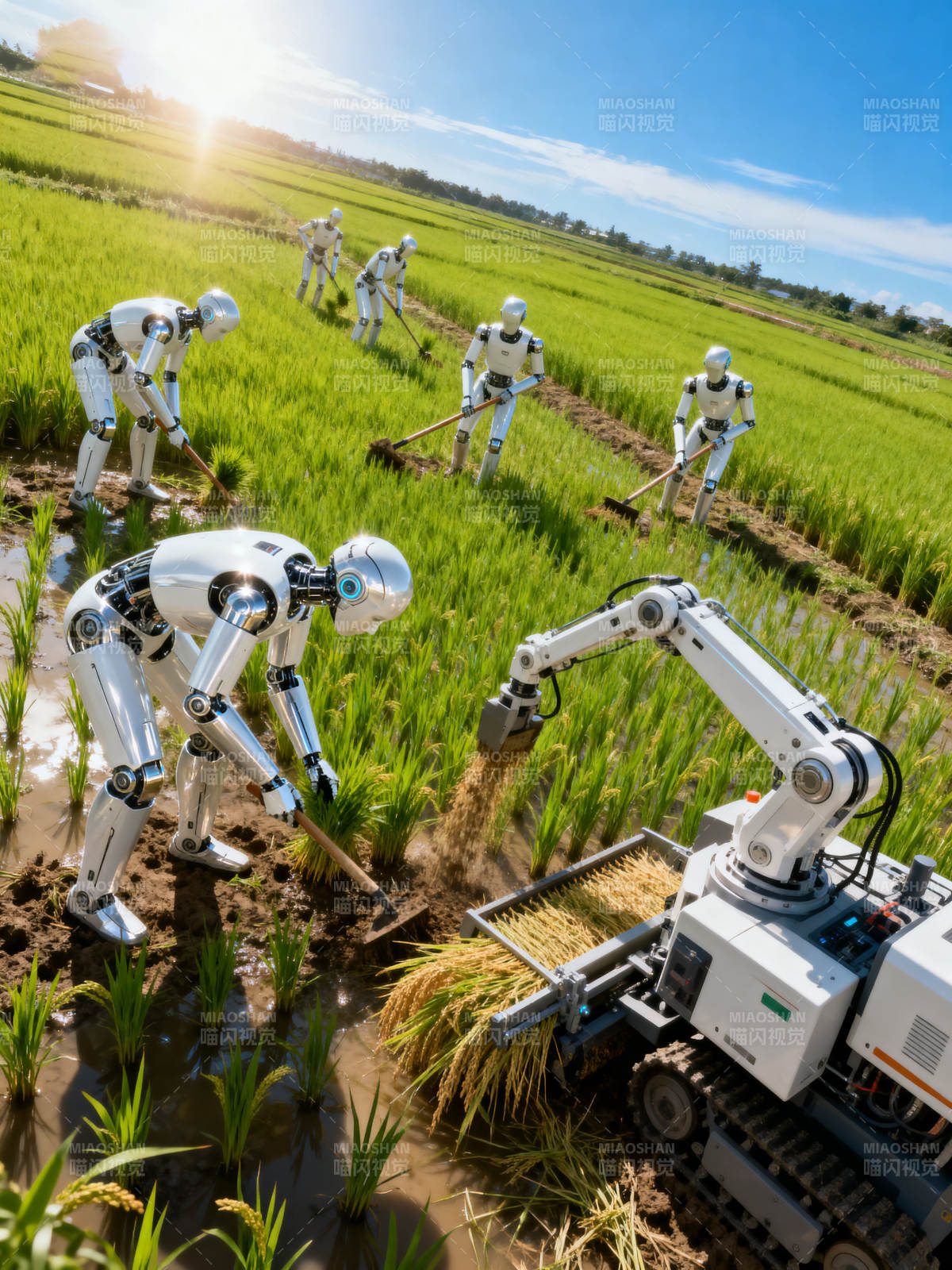 机器人田间劳作智能化农业图片