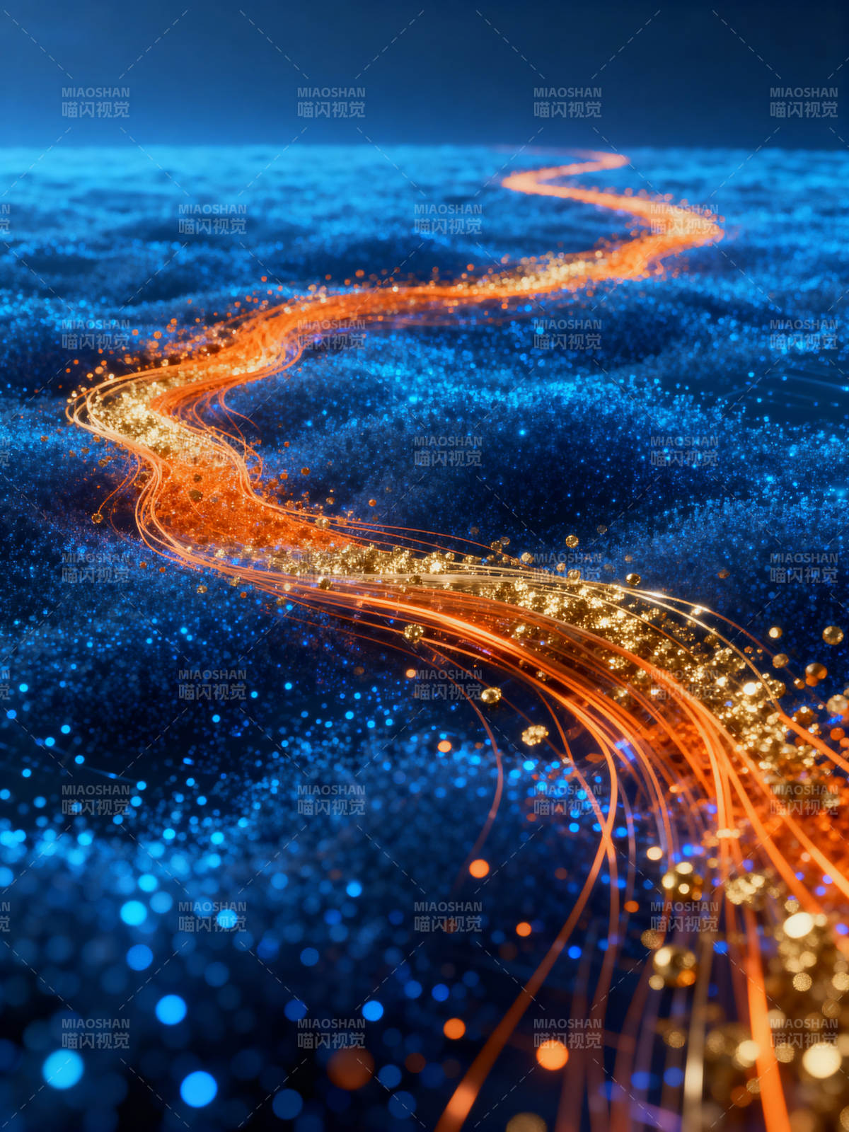 科技感数据流抽象背景图片