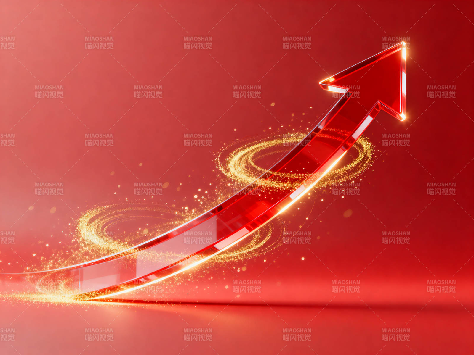 红色上升箭头寓意增长图片