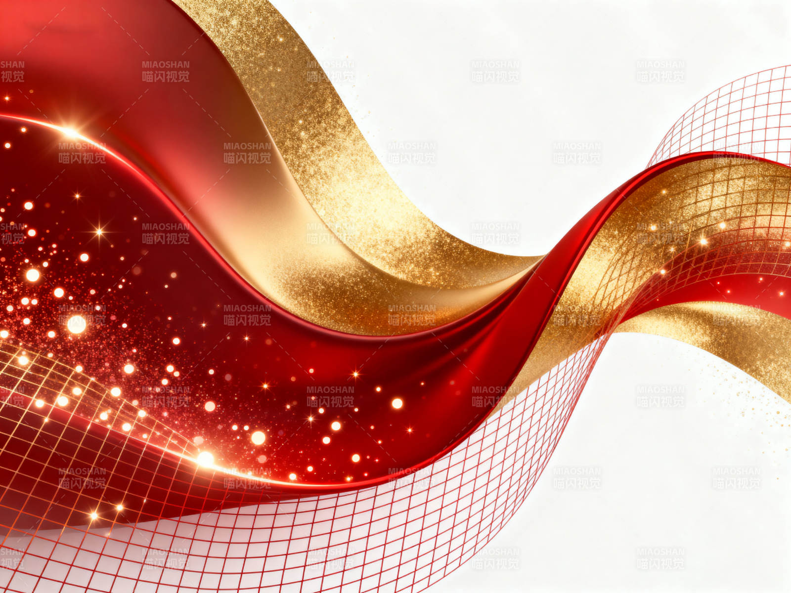 红金抽象波浪背景设计图片