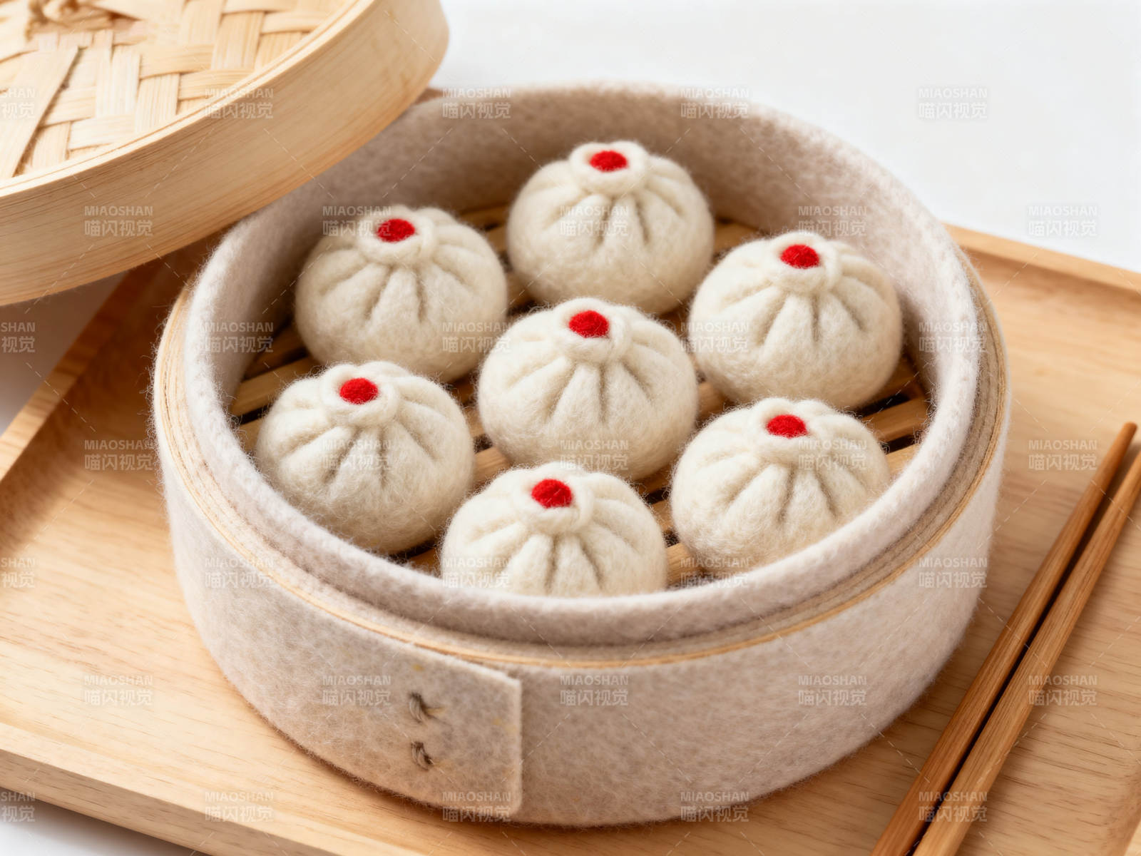 毛毡蒸笼包子模型展示图片