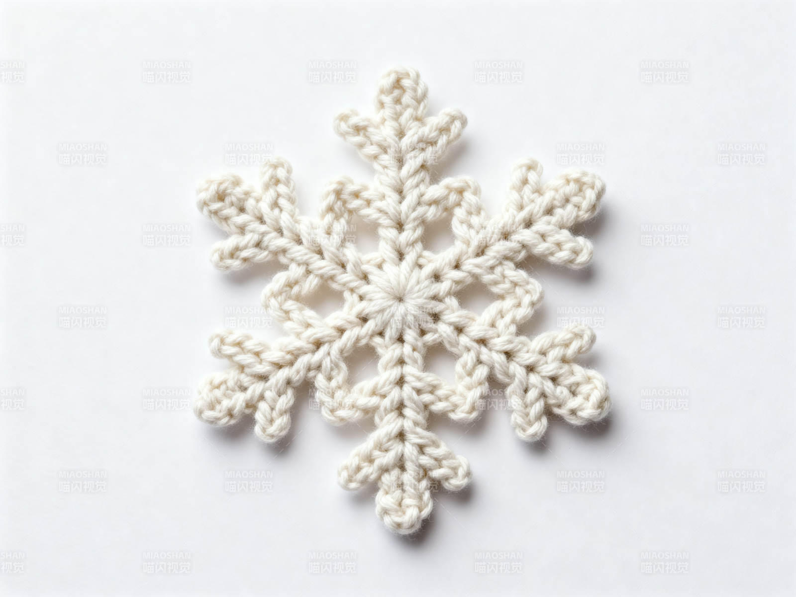 手工编织雪花图案图片