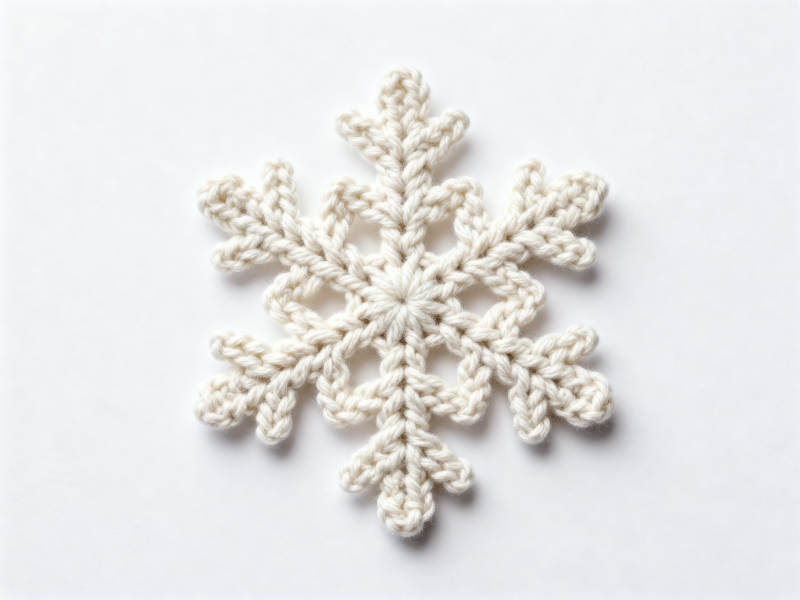 手工编织雪花图案图片