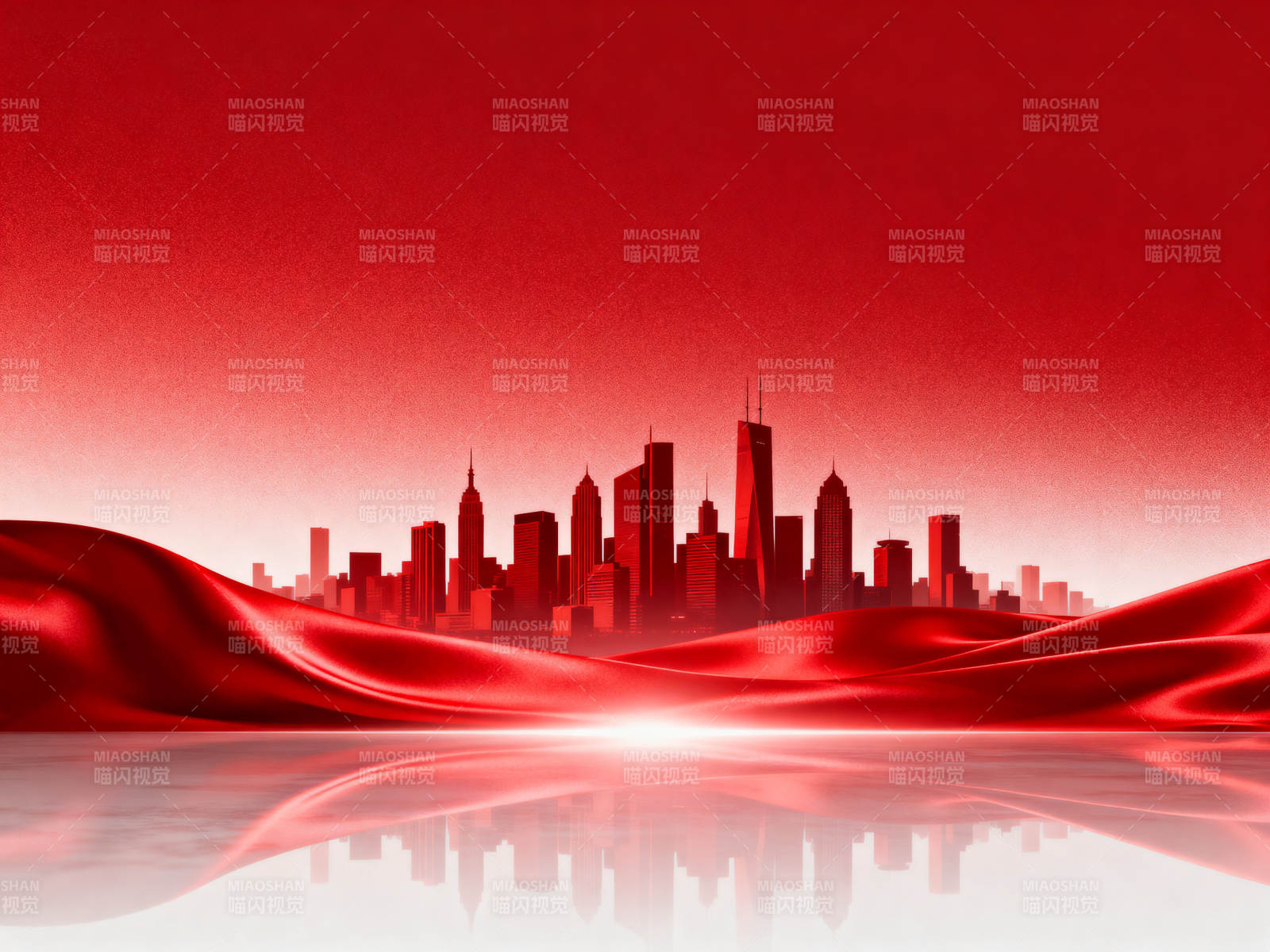 红色城市背景图图片