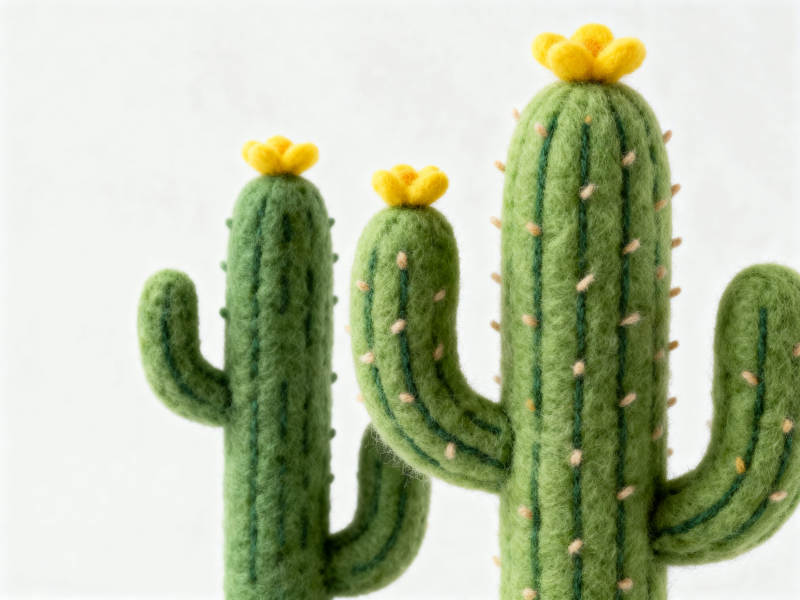 毛毡仙人掌装饰品图片