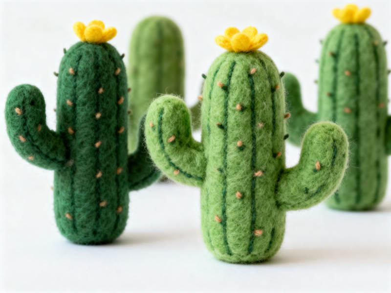毛毡仙人掌装饰品展示图片