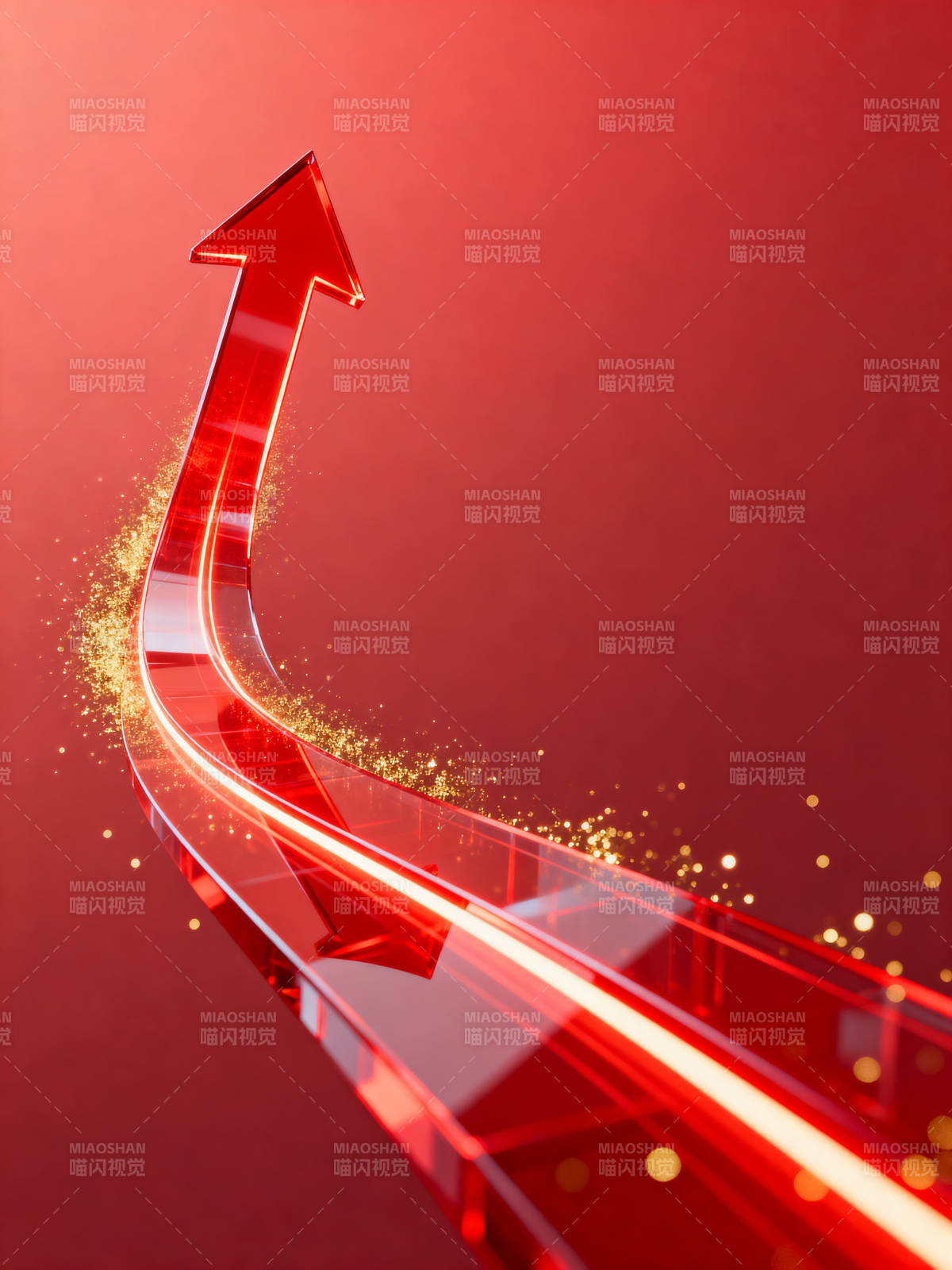 红色上升箭头寓意增长图片