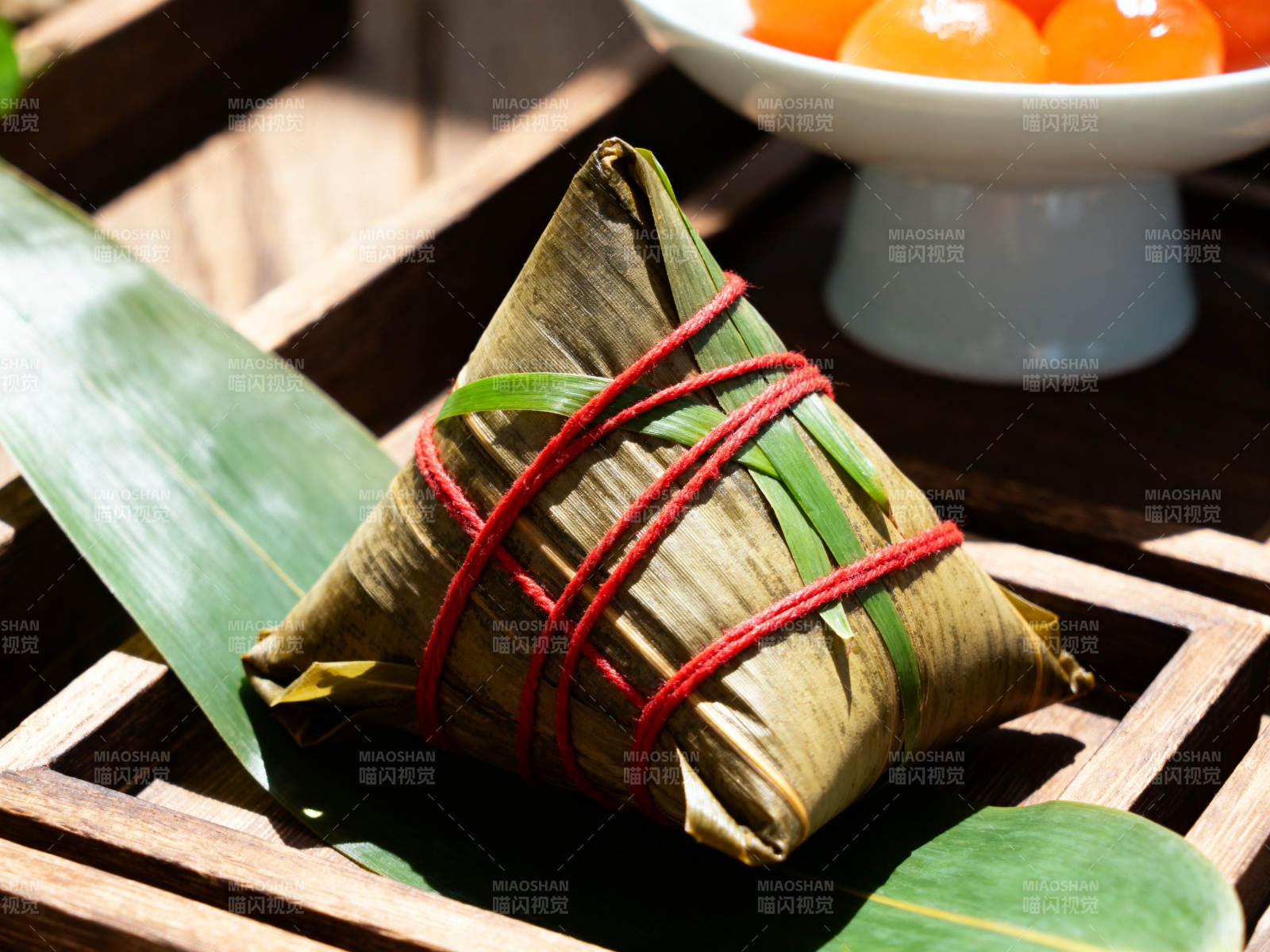 端午节传统粽子特写图片