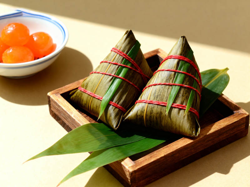 端午节粽子与咸蛋黄图片