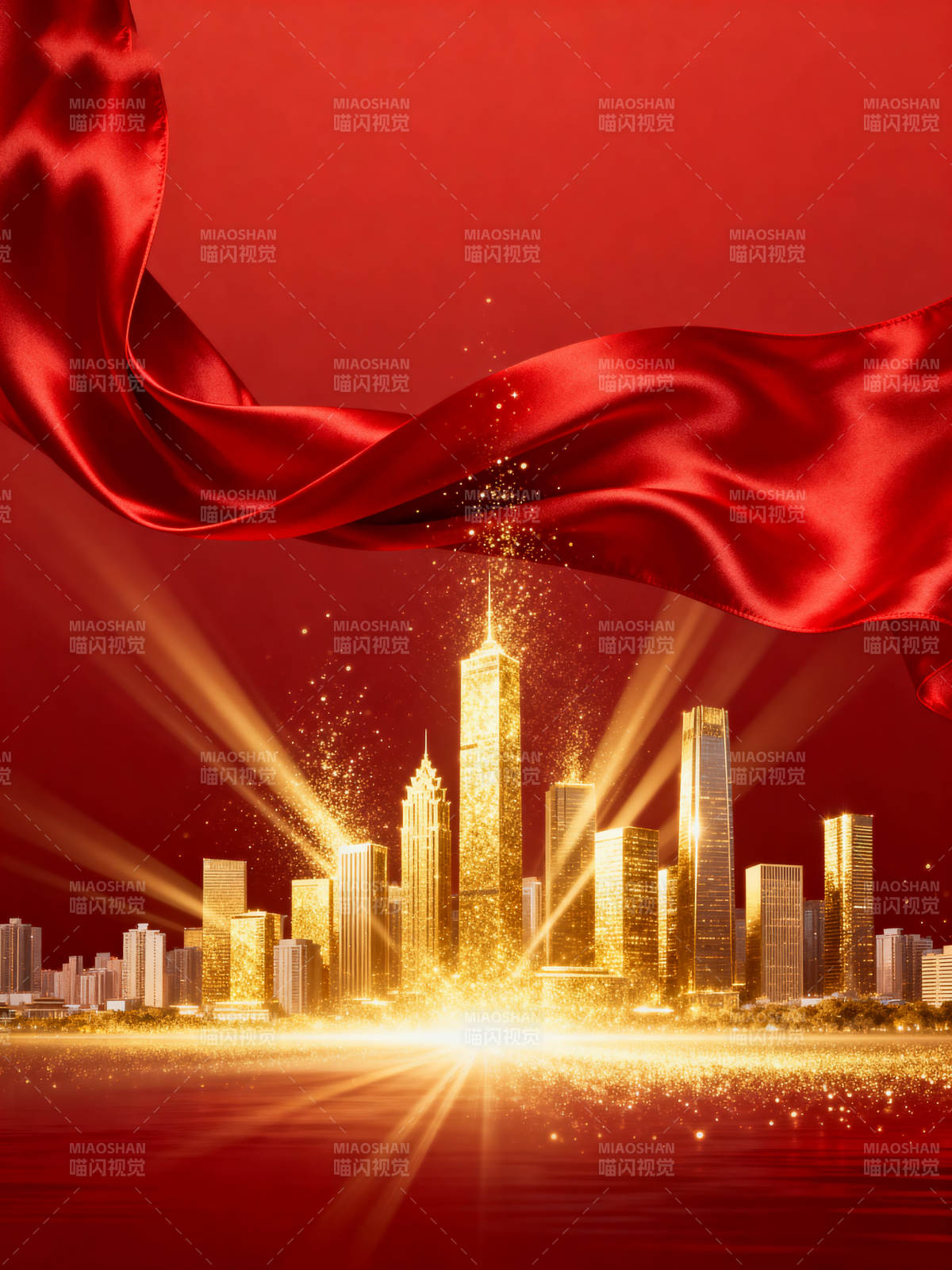 金色城市辉煌背景图片