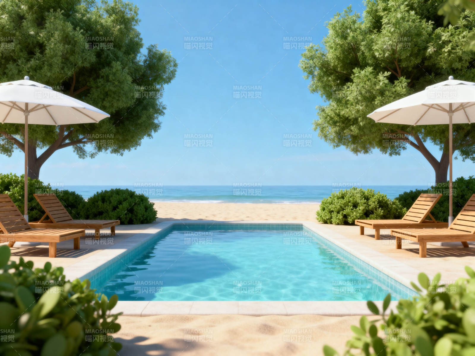 海边泳池度假休闲图片