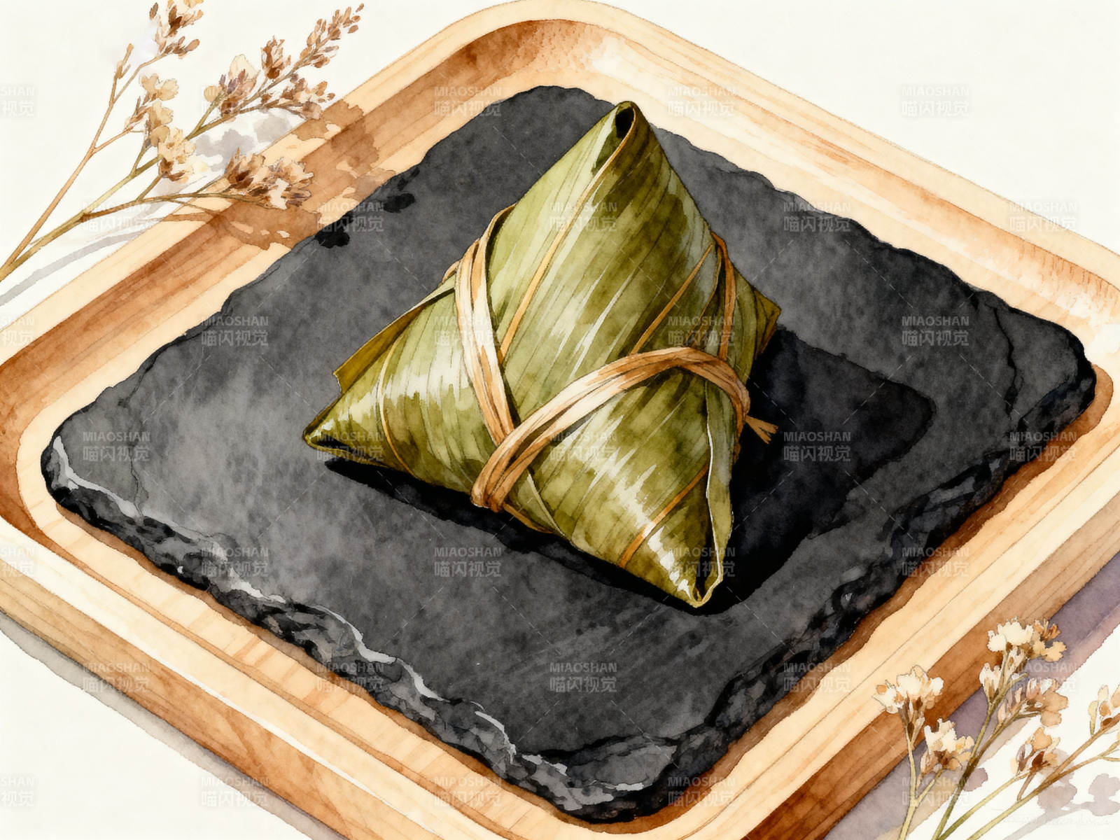 端午节传统粽子特写图片