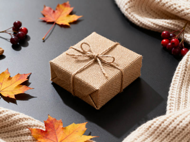 秋季礼物与自然元素图片