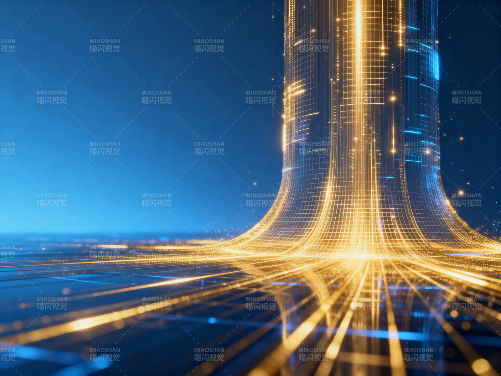 科技数据流抽象视觉图片