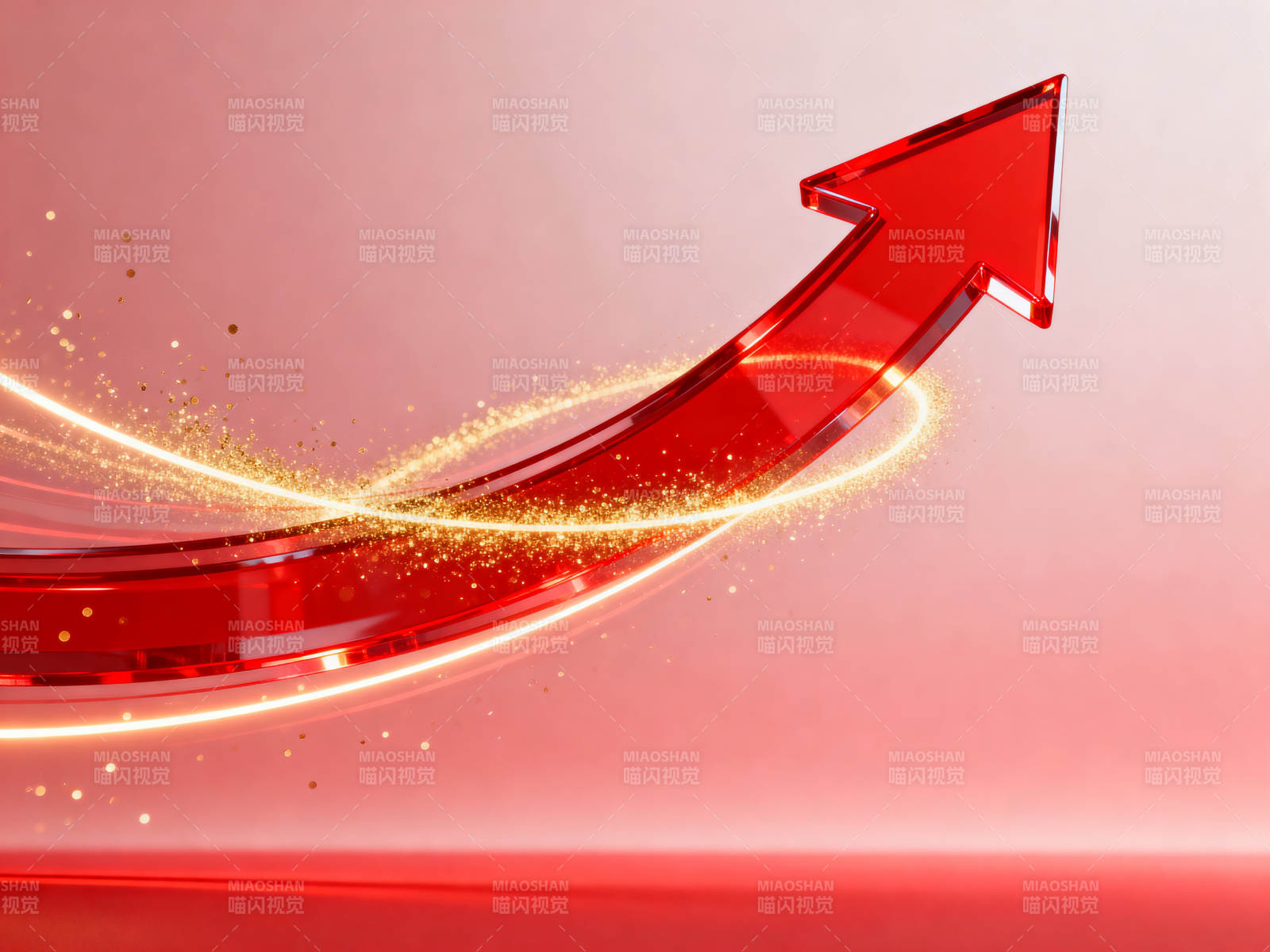 红色上升箭头寓意增长图片