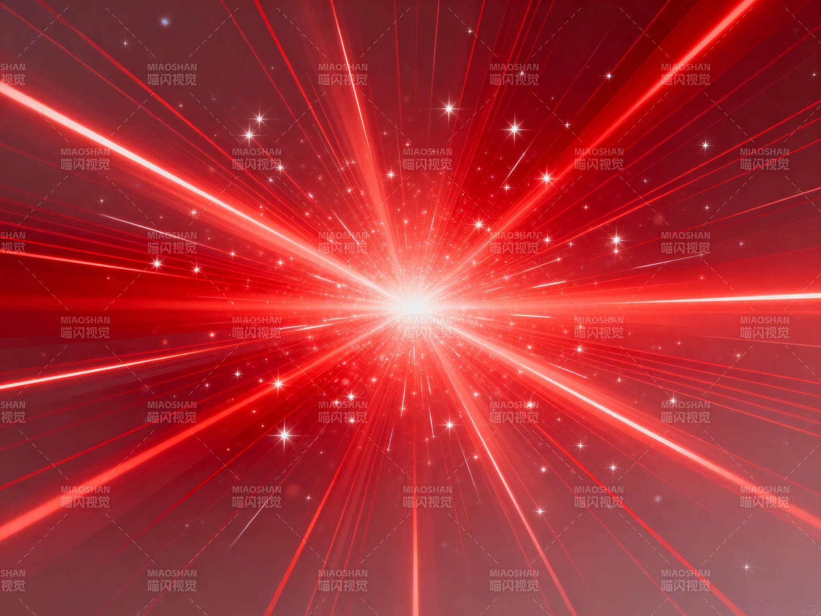 红色光束爆发效果图片