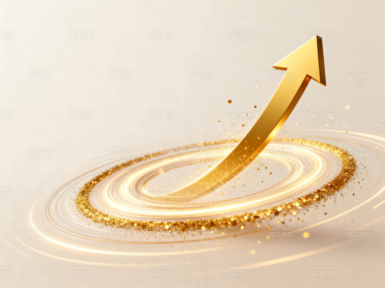金色上升箭头寓意增长图片