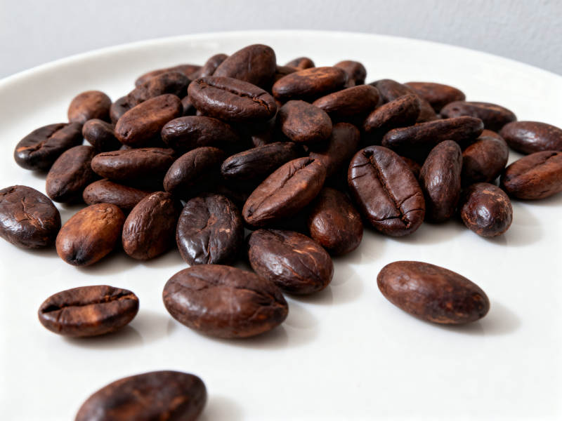 咖啡豆特写展示图片