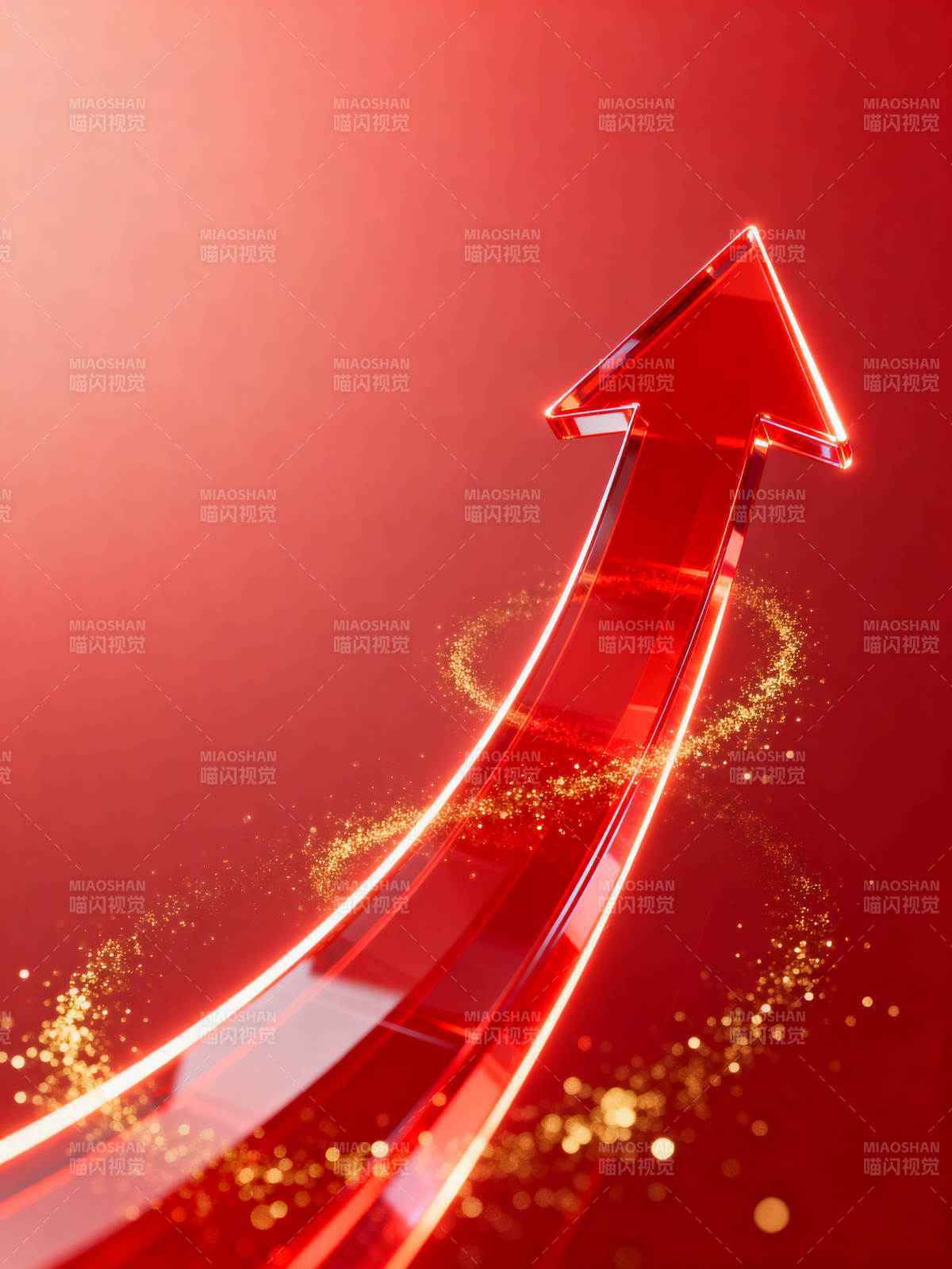 红色上升箭头背景图片