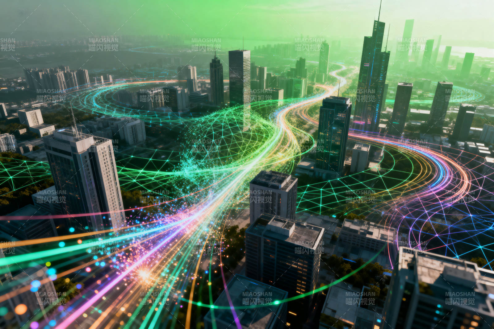 智慧城市科技网络图片