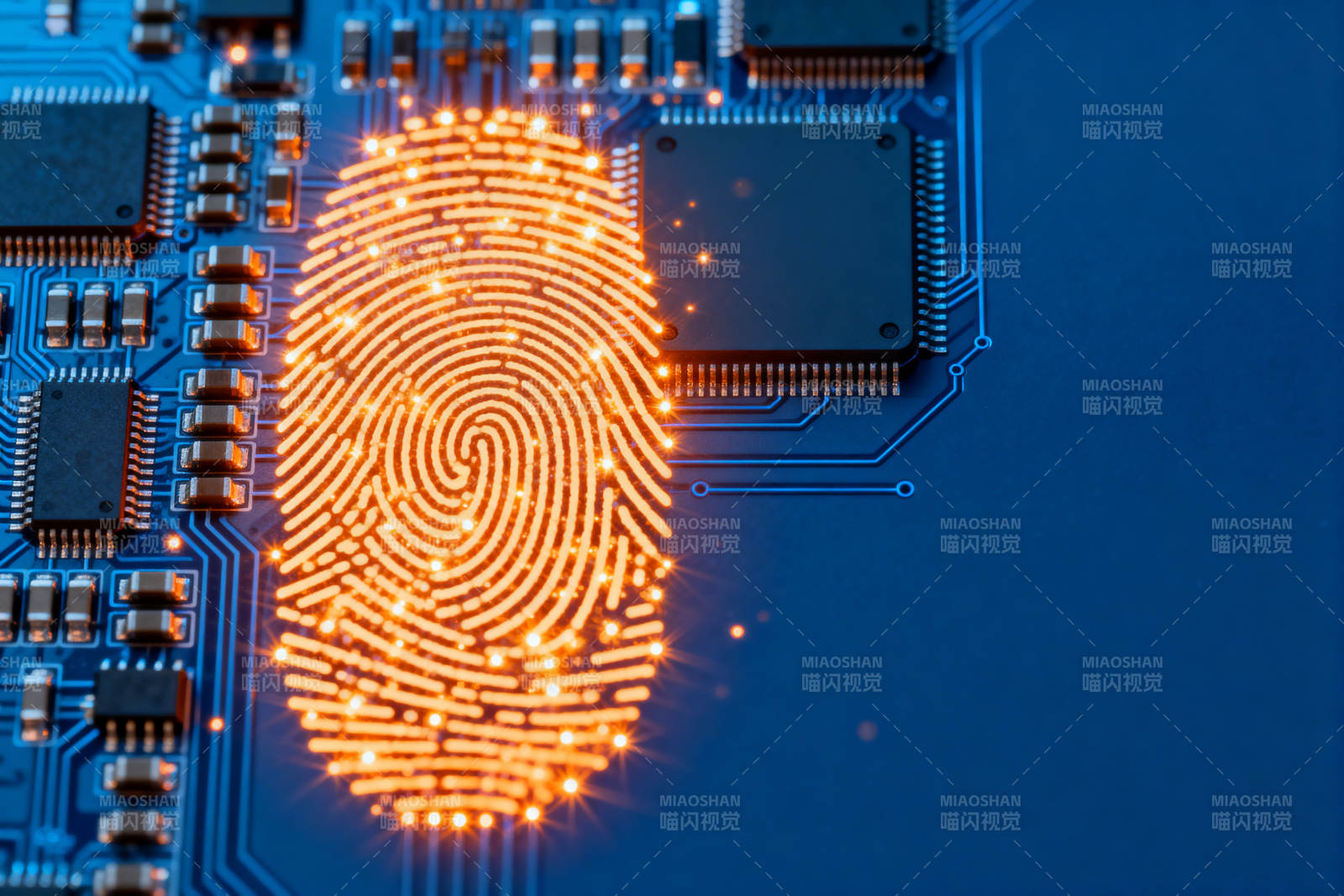 指纹识别科技电路图片