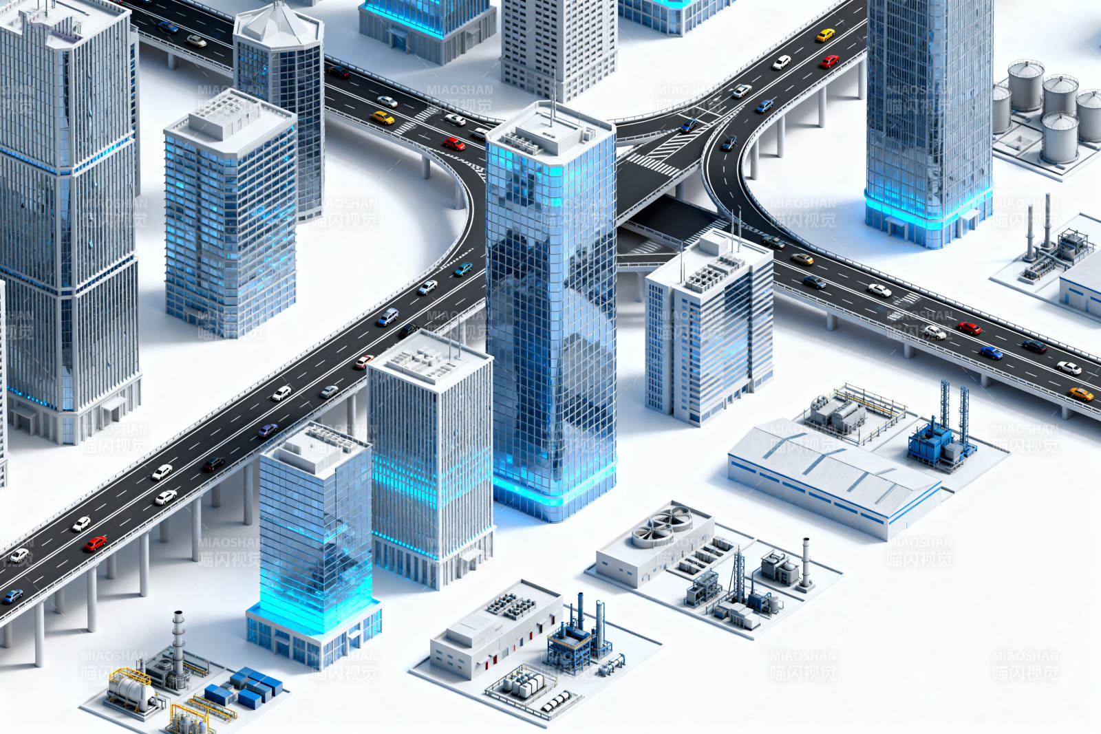 智慧城市3D模型展示图片