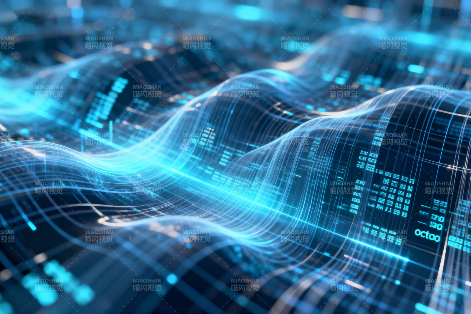 科技数据波形抽象背景图片